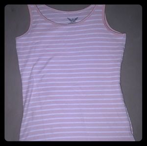 Pink and White Stripe Tank top